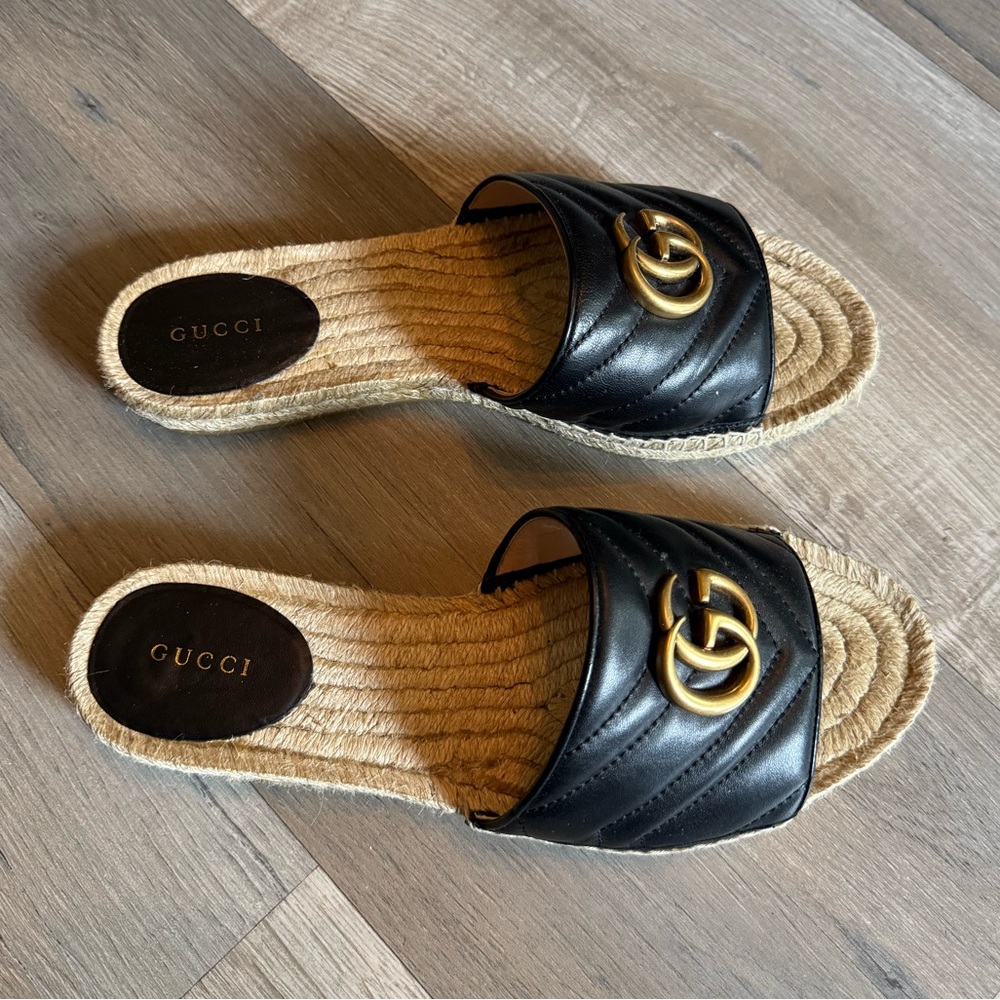 GUCCI Marmont Matelasse Espadrilles - Picture 9 of 11